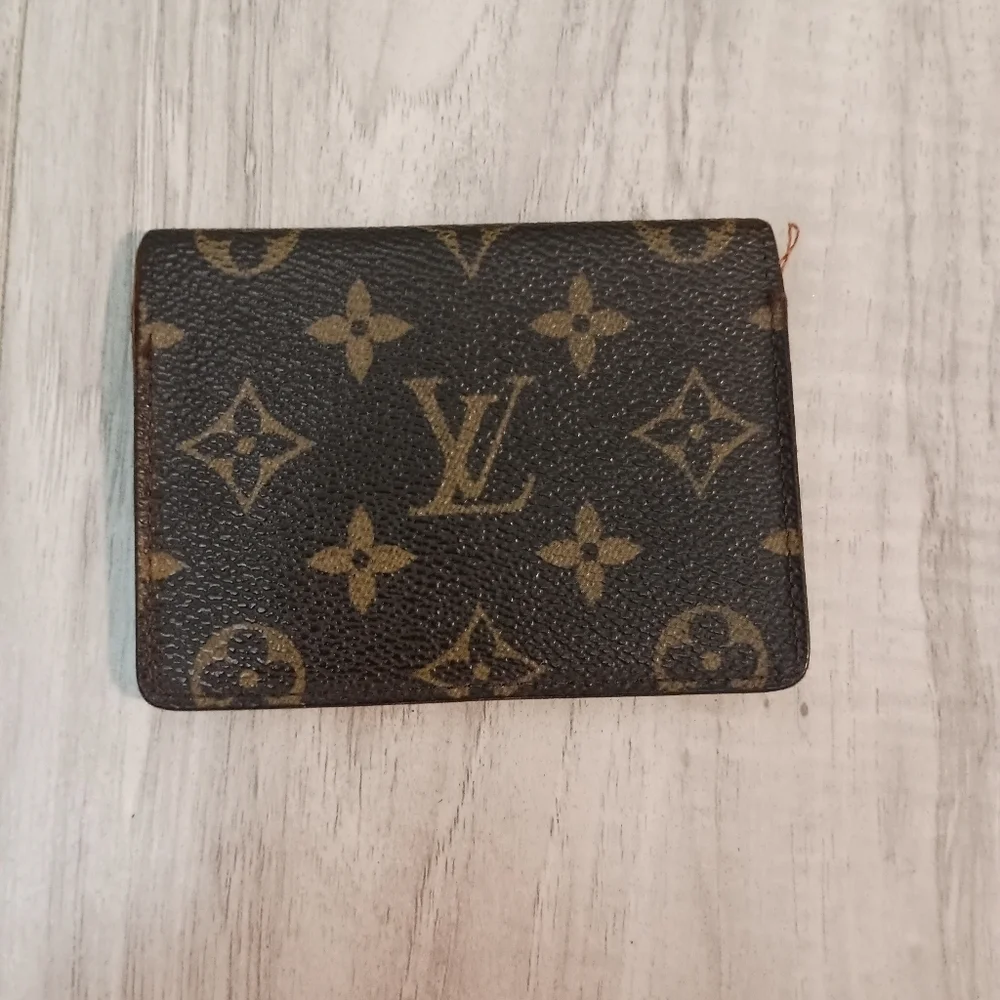 Louis Vuitton Card case Pass case Business card holder Unisex Monogram